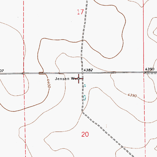 Topographic Map of Jensen Well, NM