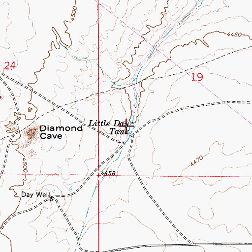 Topographic Map of Little Day Tank, NM