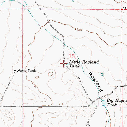 Topographic Map of Little Ragland Tank, NM