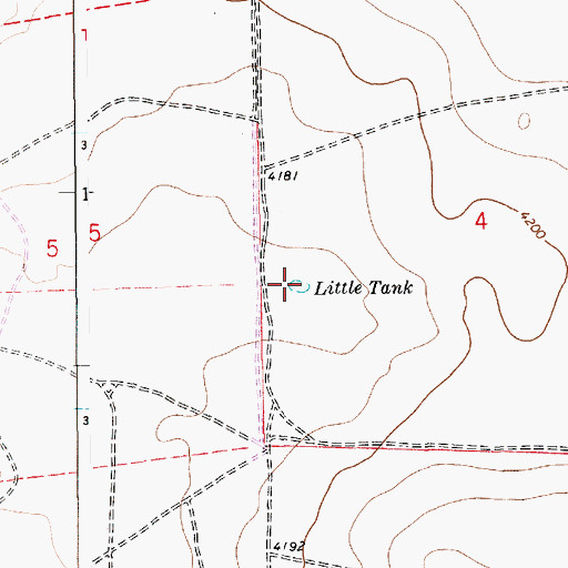 Topographic Map of Little Tank, NM