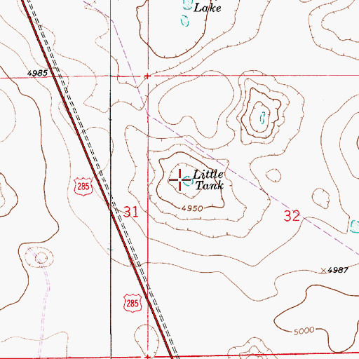 Topographic Map of Little Tank, NM