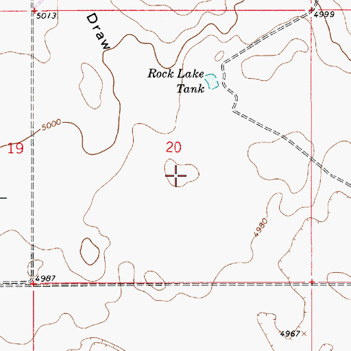 Topographic Map of Loco Draw, NM