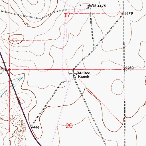 Topographic Map of McRee Ranch, NM