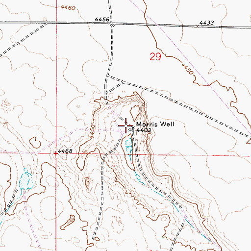 Topographic Map of Morris Well, NM
