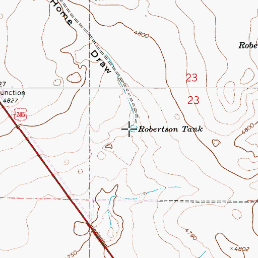Topographic Map of North Home Draw, NM