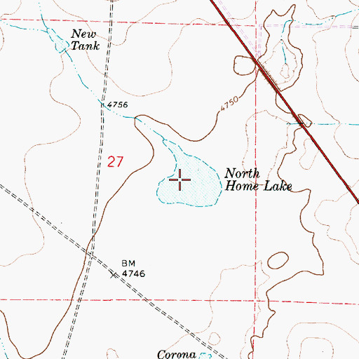 Topographic Map of North Home Lake, NM