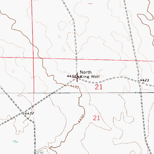 Topographic Map of North King Well, NM
