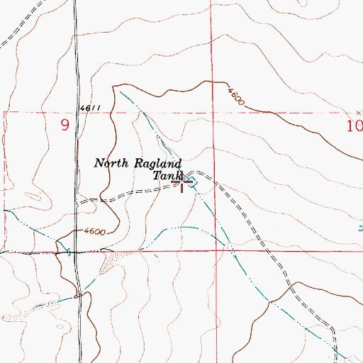 Topographic Map of North Ragland Tank, NM