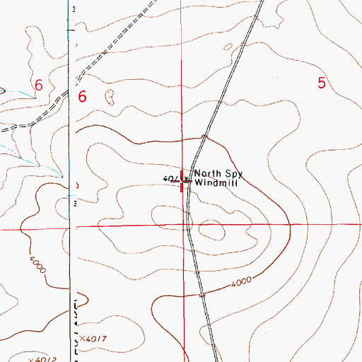 Topographic Map of North Spy Windmill, NM