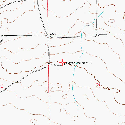 Topographic Map of Payne Windmill, NM