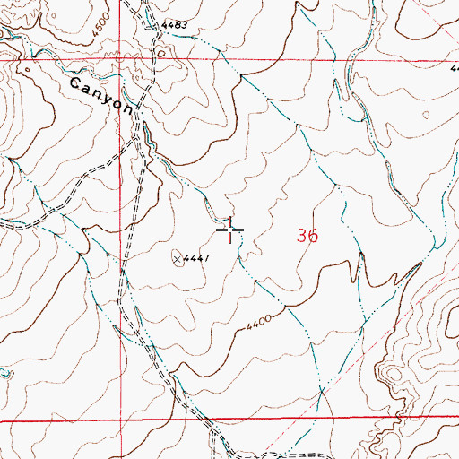 Topographic Map of Peach Canyon, NM