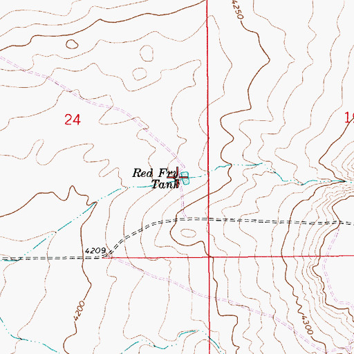 Topographic Map of Red Fry Tank, NM