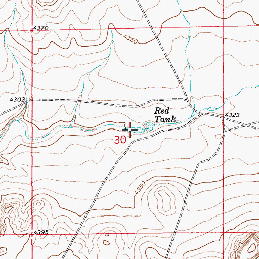 Topographic Map of Red Tank, NM
