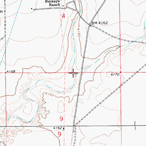 Topographic Map of Red Tank Creek, NM