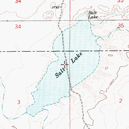 Topographic Map of Salt Lake, NM