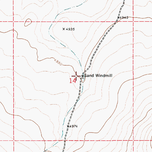 Topographic Map of Sand Windmill, NM