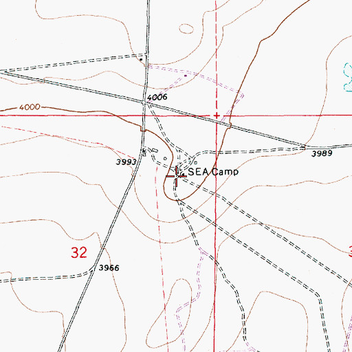 Topographic Map of Sea Camp, NM