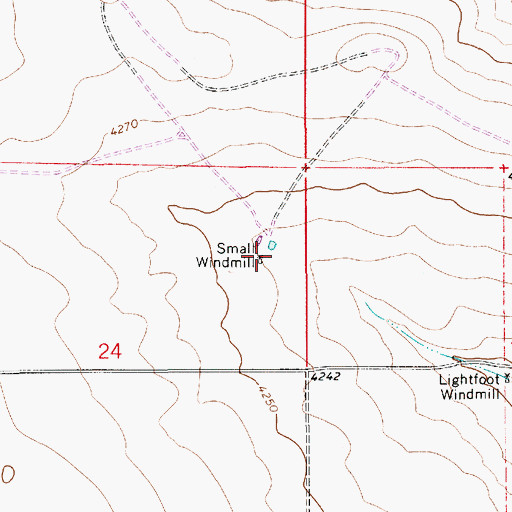 Topographic Map of Small Windmill, NM