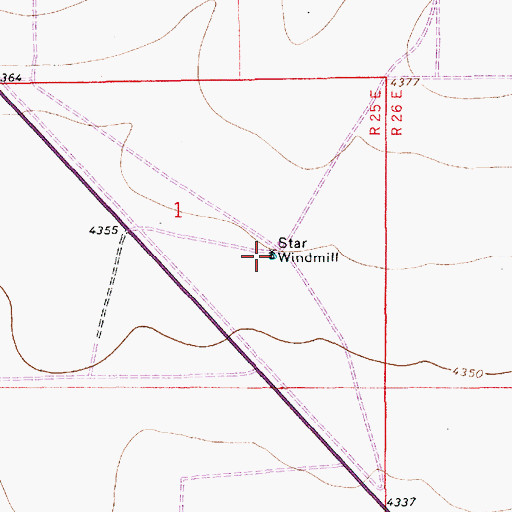 Topographic Map of Star Windmill, NM