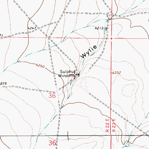 Topographic Map of Sulphur Windmill, NM
