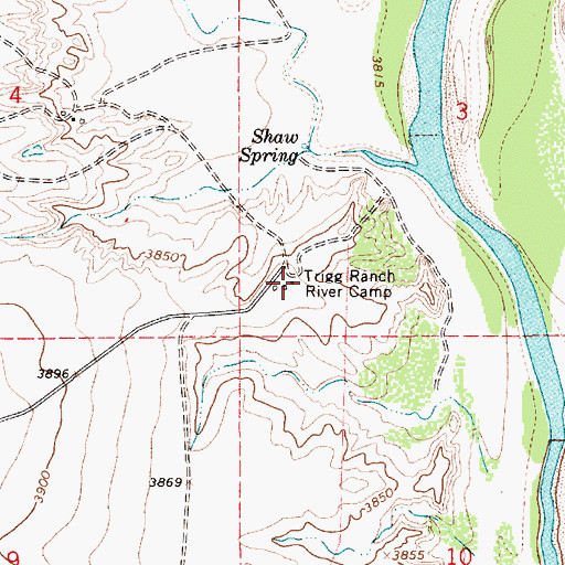 Topographic Map of Trigg Ranch River Camp, NM