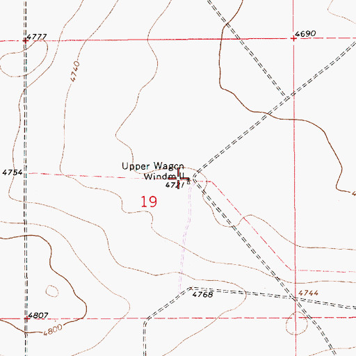 Topographic Map of Upper Wagon Windmill, NM