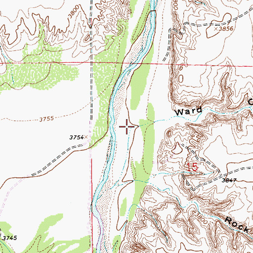 Topographic Map of Ward Canyon, NM