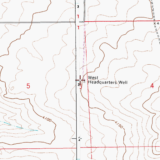 Topographic Map of West Headquarters Well, NM