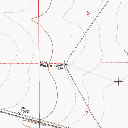 Topographic Map of West Windmill, NM