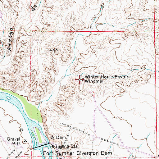 Topographic Map of Winter Horse Pasture Windmill, NM