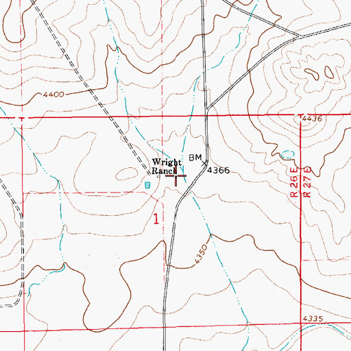 Topographic Map of Wright Ranch, NM