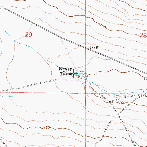 Topographic Map of Wylie Tank, NM