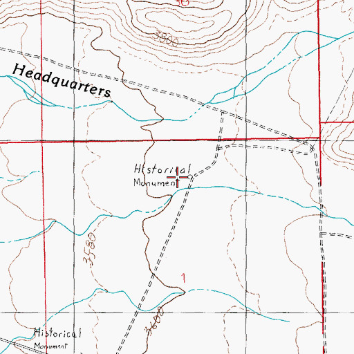 Topographic Map of Old Wright Monument, AZ