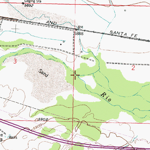 Topographic Map of Acoma Creek, NM