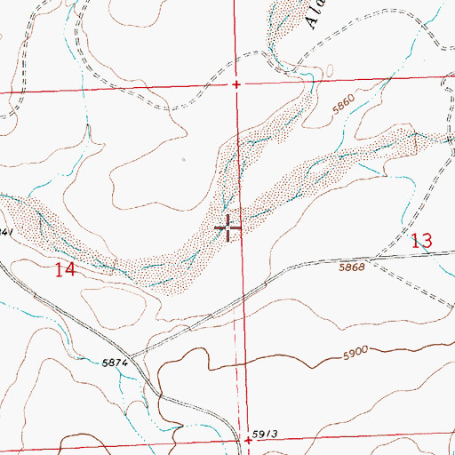 Topographic Map of Alamo Wash, NM