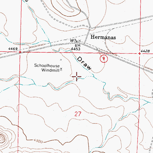 Topographic Map of Baker Draw, NM
