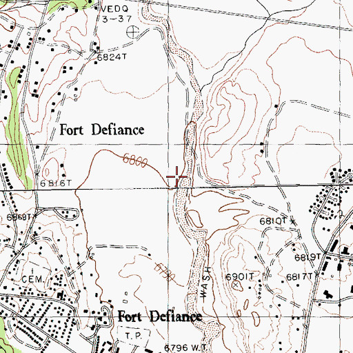 Topographic Map of Black Creek, NM