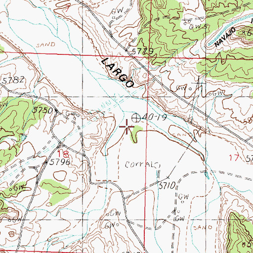 Topographic Map of Blanco Canyon, NM