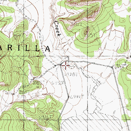 Topographic Map of Boulder Creek, NM