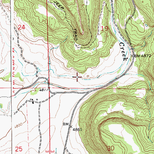 Topographic Map of Burro Canyon, NM