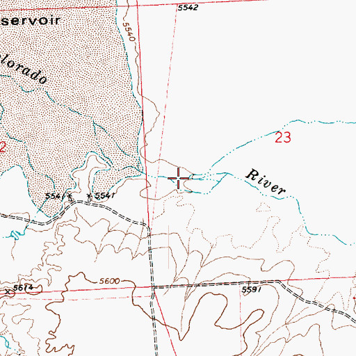 Topographic Map of Carrizo Wash, AZ