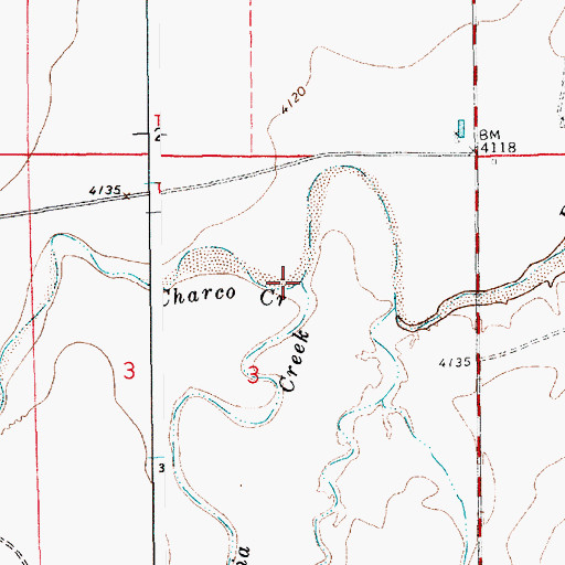 Topographic Map of Charco Creek, NM