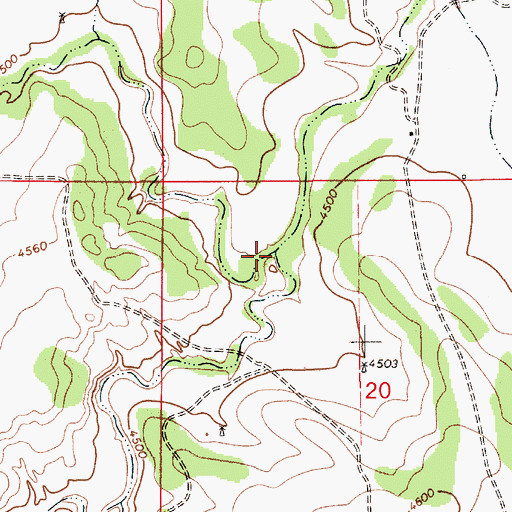 Topographic Map of Cherisco Creek, NM