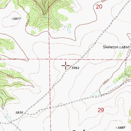 Topographic Map of Cobert Mesa, NM