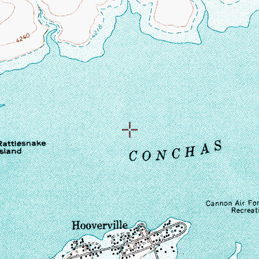 Topographic Map of Conchas Lake, NM
