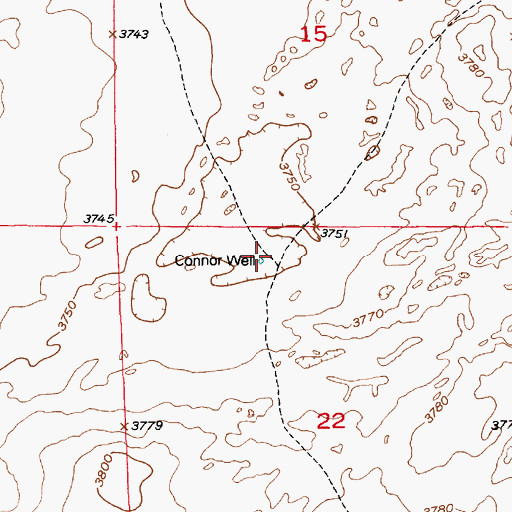 Topographic Map of Connor Well, NM