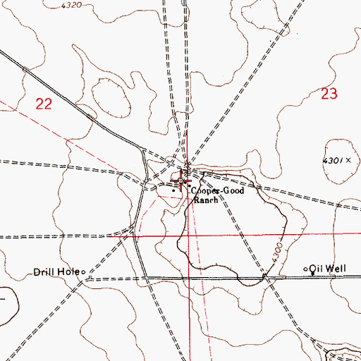Topographic Map of Cooper-Good Ranch, NM