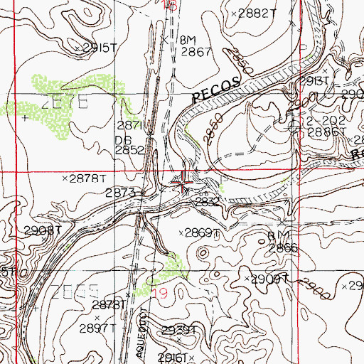 Topographic Map of Delaware River, NM