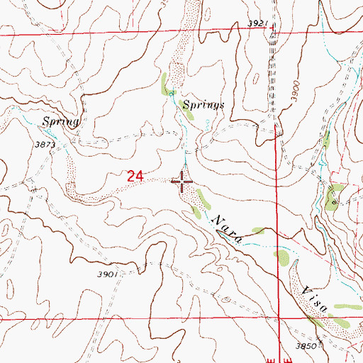Topographic Map of East Fork Nara Visa Arroyo, NM