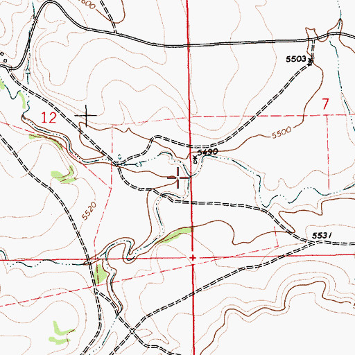 Topographic Map of Gallegos Creek, NM